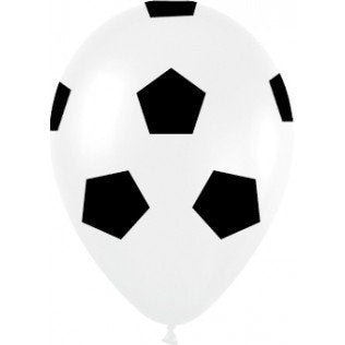Buy Soccer Printed 30cm Latex Balloons (Pack of 12) at NIS Packaging & Party Supply Brisbane, Logan, Gold Coast, Sydney, Melbourne, Australia