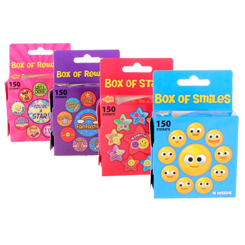 Sticker Box 150pk Assorted Patterns and Design NIS Traders