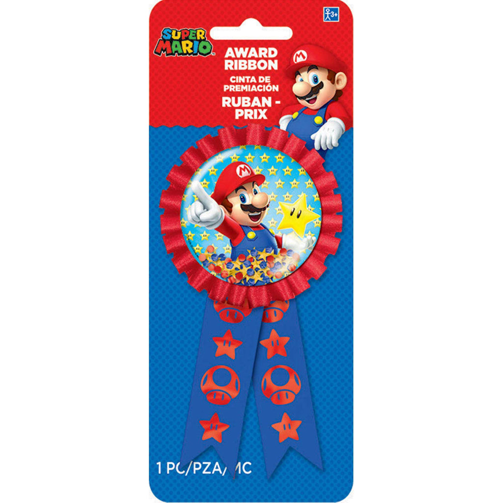 Super Mario Bros Confetti Award Ribbon NIS Traders