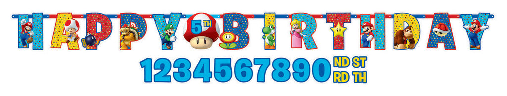 Super Mario Jumbo Add-An-Age Banner NIS Traders