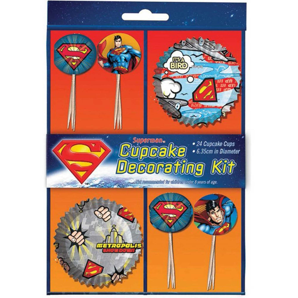 Superman Cupcake Decorations Kit (29 pcs) NIS Traders