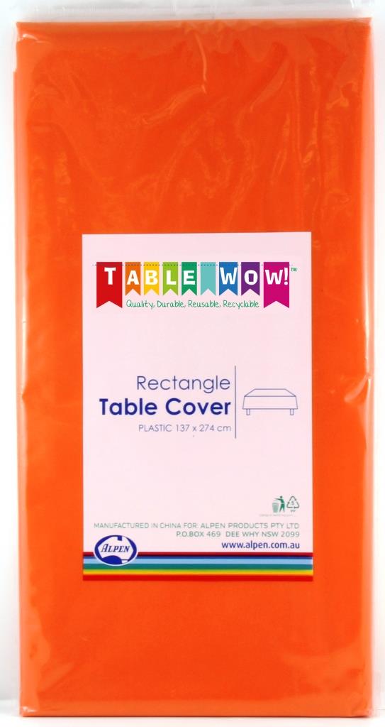 Buy T/COVER RECT ORANGE P1 at NIS Packaging & Party Supply Brisbane, Logan, Gold Coast, Sydney, Melbourne, Australia