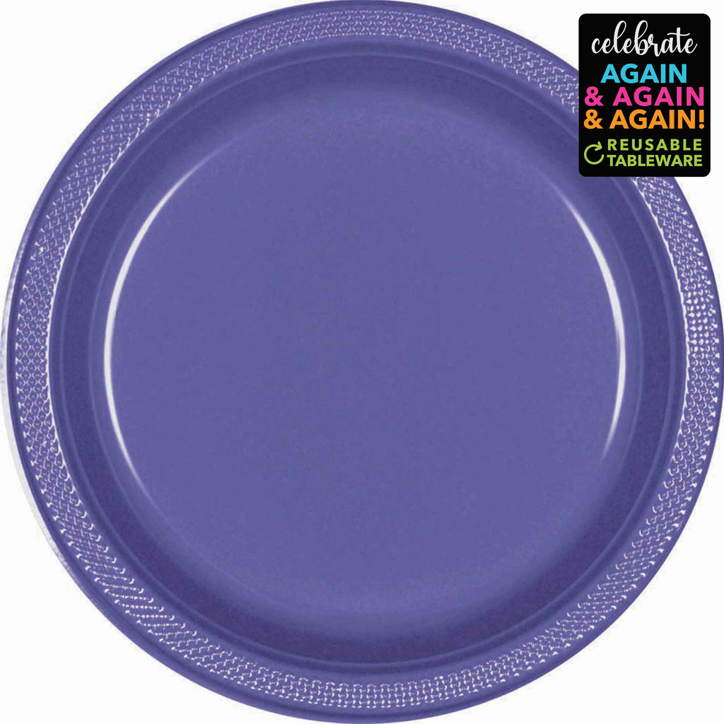 Buy Plastic Plates Round (9"/23cm) 20Pack- New Purple at NIS Packaging & Party Supply Brisbane, Logan, Gold Coast, Sydney, Melbourne, Australia