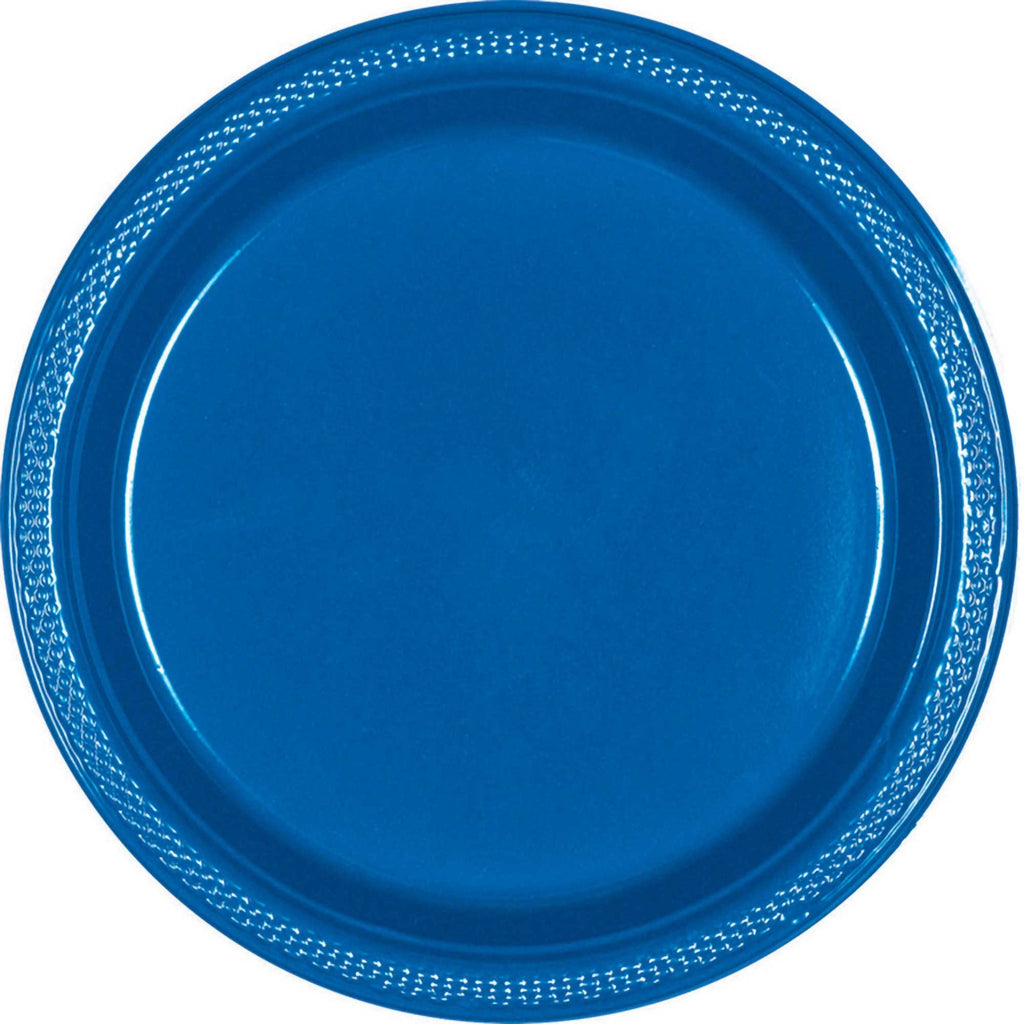 Buy Plastic Round Plates (9"/23cm) 20Pack- Bright Royal Blue at NIS Packaging & Party Supply Brisbane, Logan, Gold Coast, Sydney, Melbourne, Australia