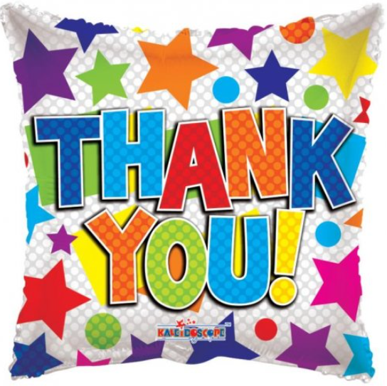 Buy Thank You ! Stars Square Foil Balloon at NIS Packaging & Party Supply Brisbane, Logan, Gold Coast, Sydney, Melbourne, Australia