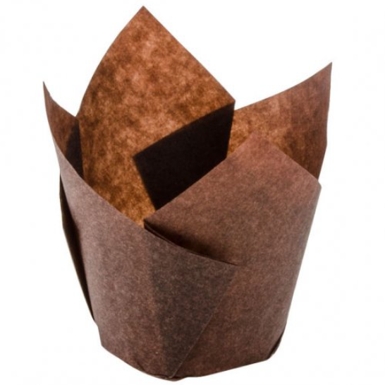 Buy Tulip Muffin Wrap Brown (60mm high x 30mm base) Pack 250 at NIS Packaging & Party Supply Brisbane, Logan, Gold Coast, Sydney, Melbourne, Australia