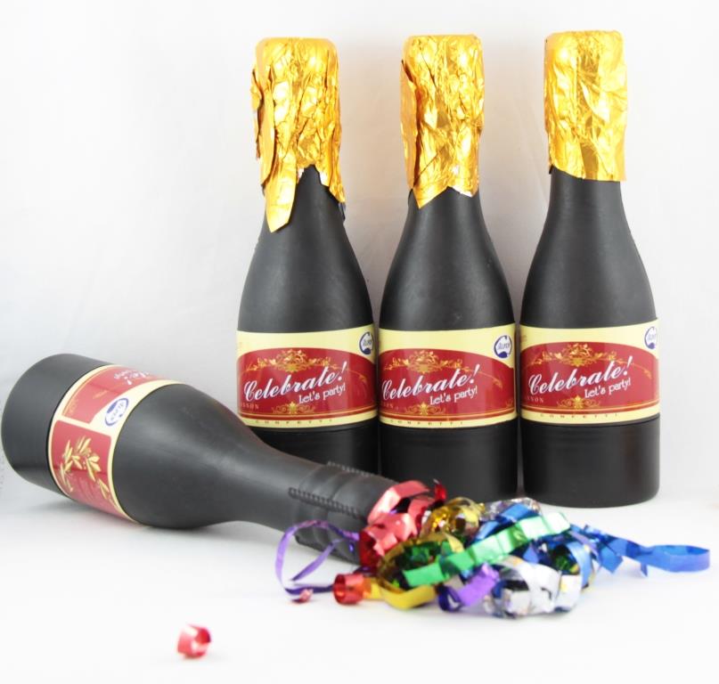 Buy Twist Poppers 20cm Champagne Bottle(Foil Confetti) at NIS Packaging & Party Supply Brisbane, Logan, Gold Coast, Sydney, Melbourne, Australia