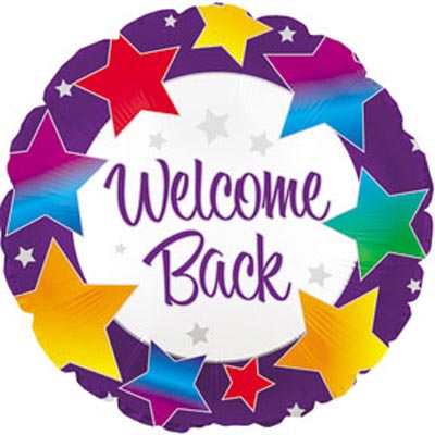 Buy Welcome Back Rainbow Stars Round Foil Balloon at NIS Packaging & Party Supply Brisbane, Logan, Gold Coast, Sydney, Melbourne, Australia
